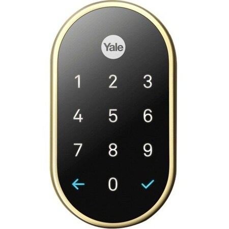 Google Nest x Yale Weave Lock Bundled with Nest Connect Bright Brass Finish RB-YRD540-WV-605